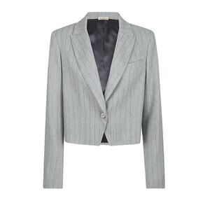 NEW PUROTATTO women's stripe blazer in grey